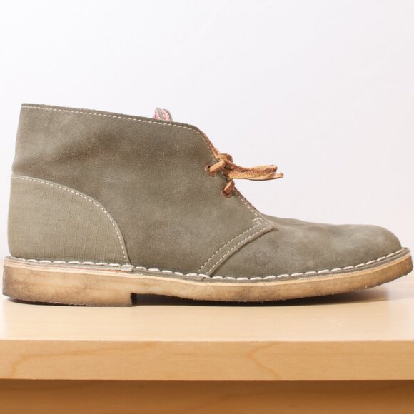 Clarks x Herschel Collab Suede Desert Boot Chukka 8M Green Crepe Sole EUC - Picture 3 of 8